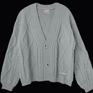 IN HAND The Tortured Poets Department Gray Cardigan Taylor Swift size M/L
